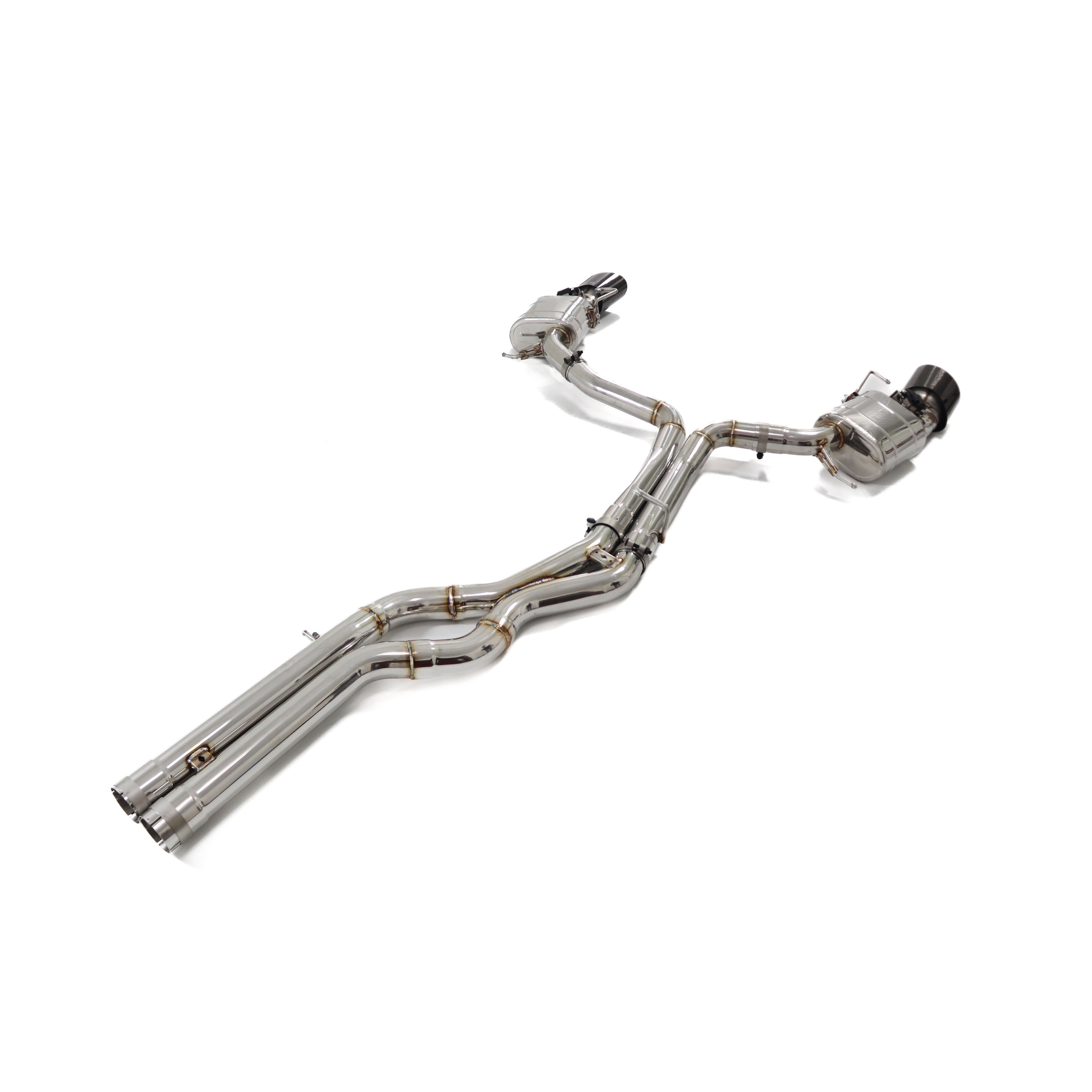 Long-lasting stainless steel muffler with a multi-pipe design for better performance purposes
