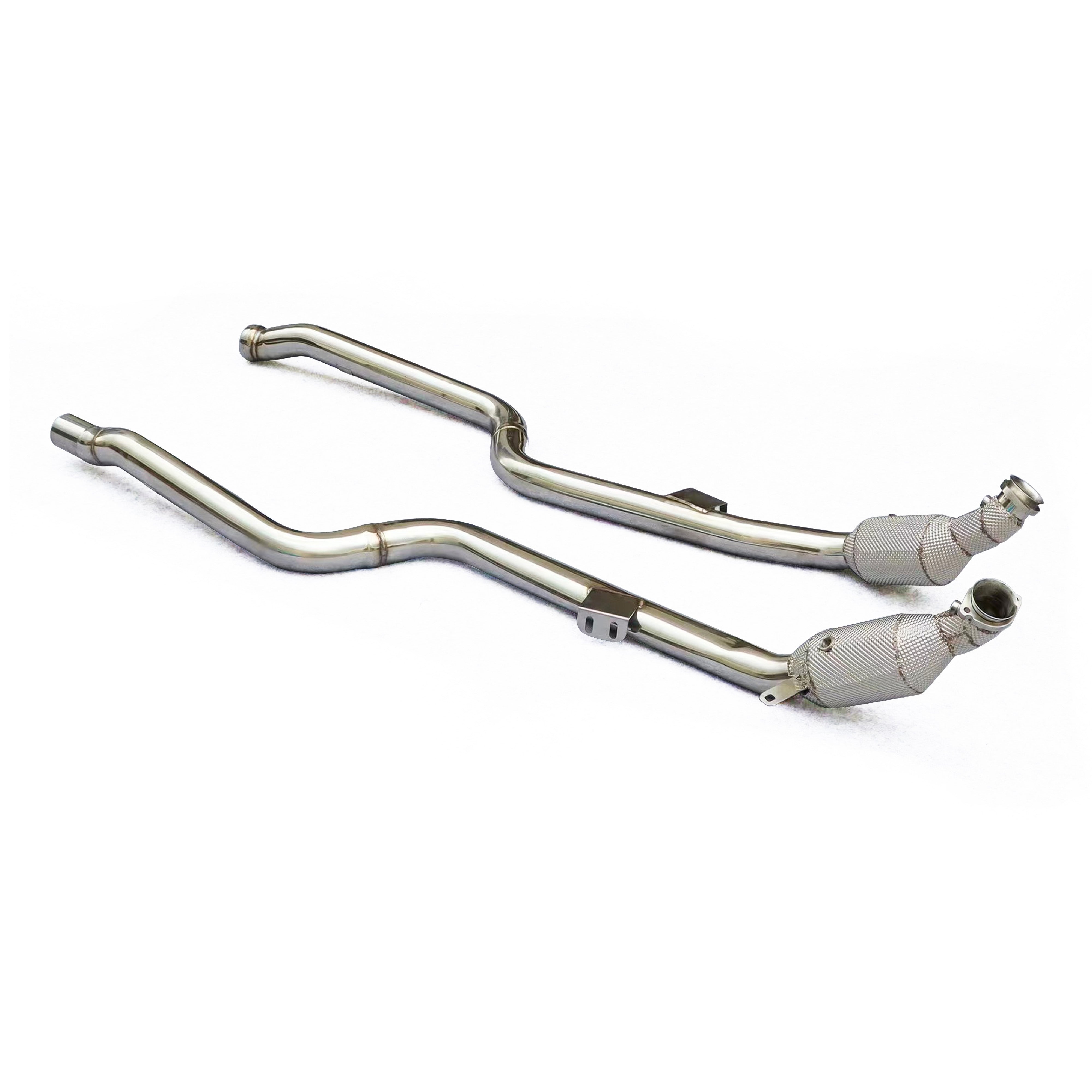 Stainless steel downpipes and exhaust components for w218 cls63