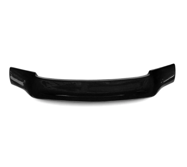 Black curved dry carbon fiber front spoiler or air dam