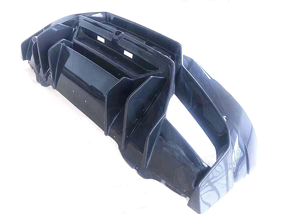 Carbon fiber rear diffuser for enhanced aerodynamics