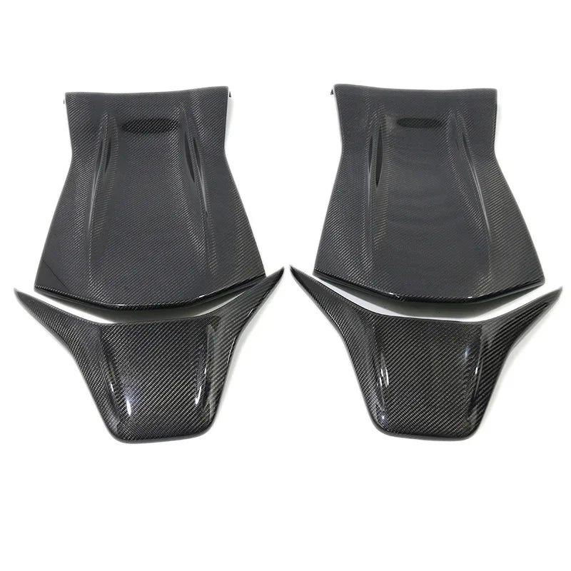 Black carbon fiber hood vents for enhanced automotive performance