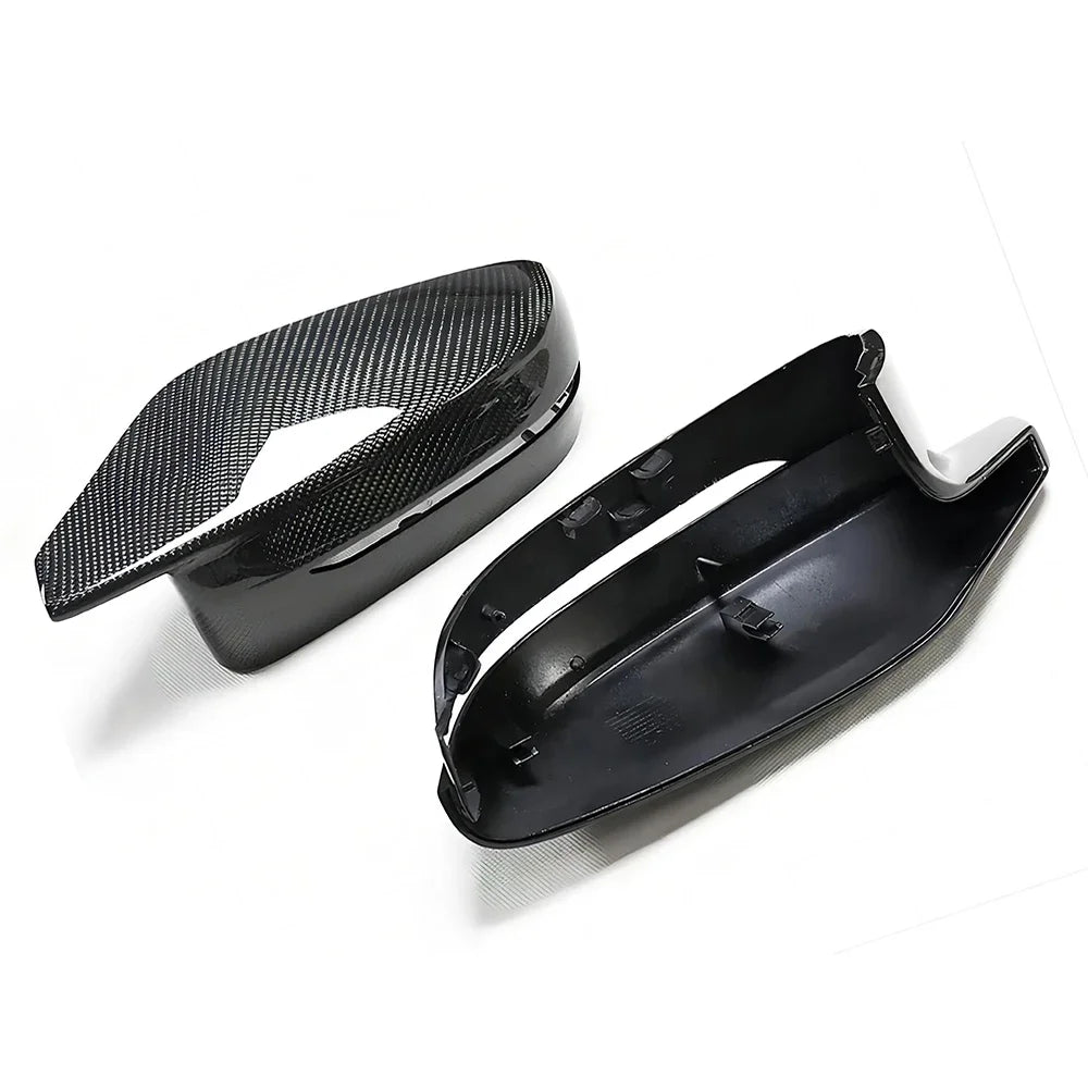 Carbon fiber side mirror covers for vehicles