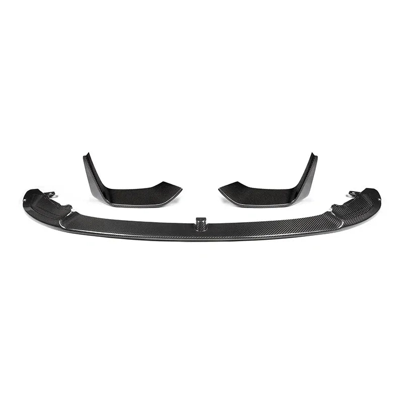 Carbon fiber front lip spoiler for enhanced car aerodynamics