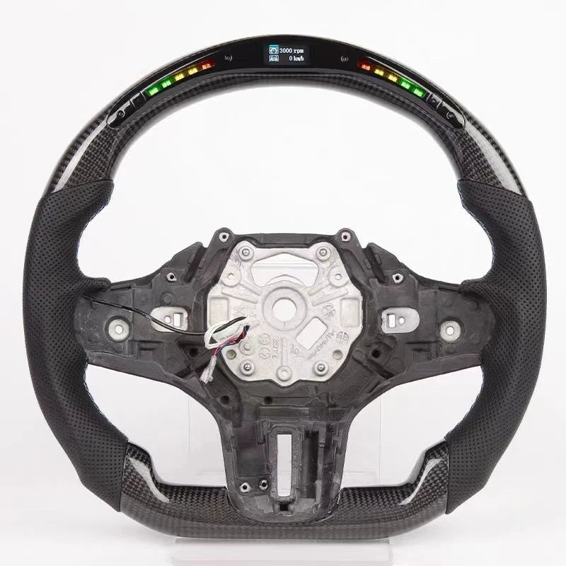 Racing steering wheel with carbon fiber and led shift lights