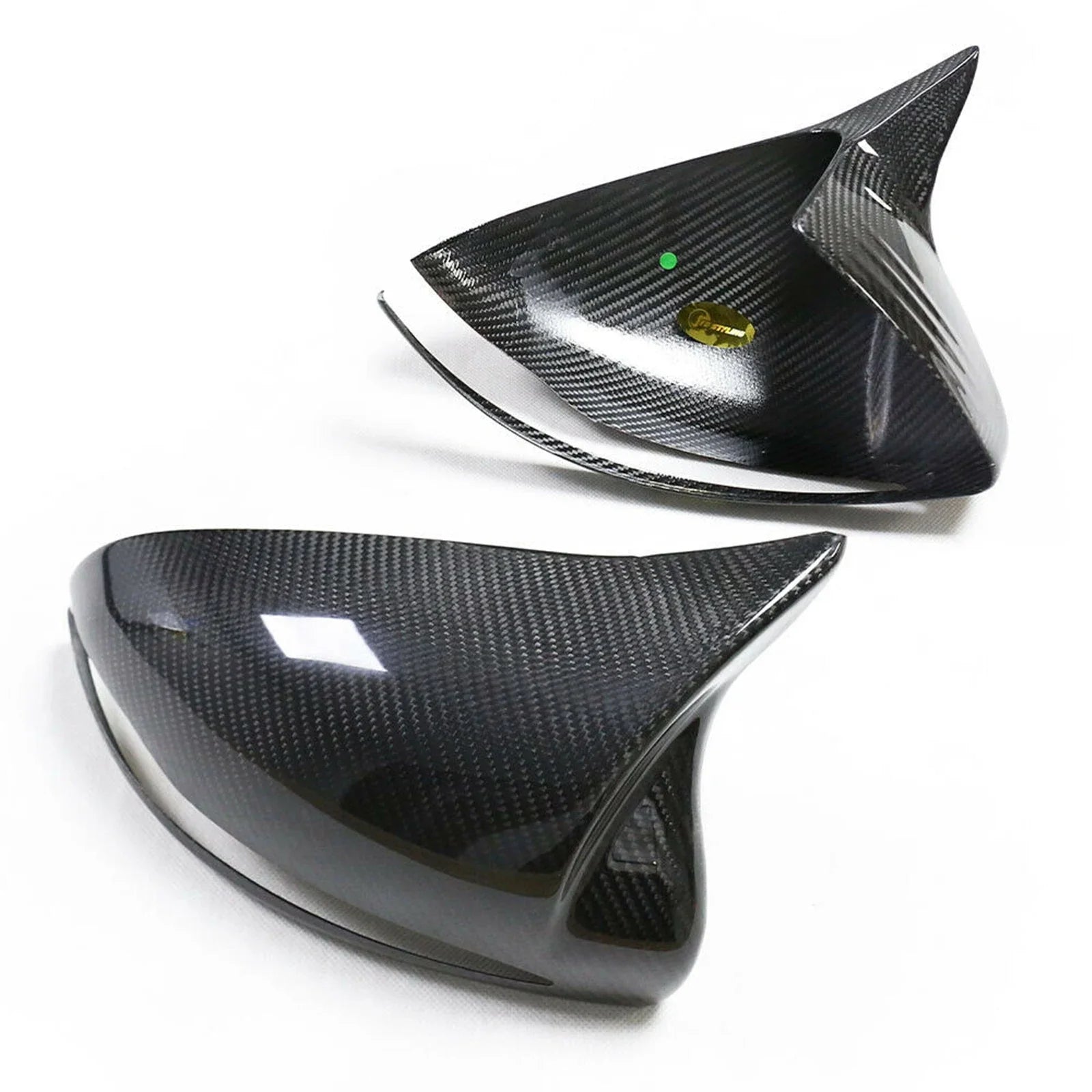 Dry carbon fiber side mirror covers for vehicles