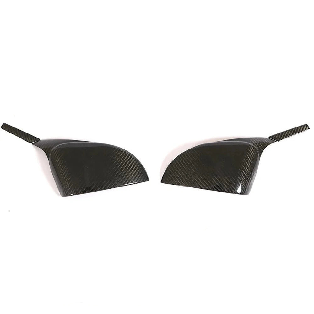 Black carbon fiber mirror caps for your vehicle