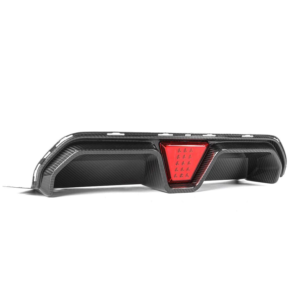 Dry carbon fiber rear diffuser for high-performance vehicles