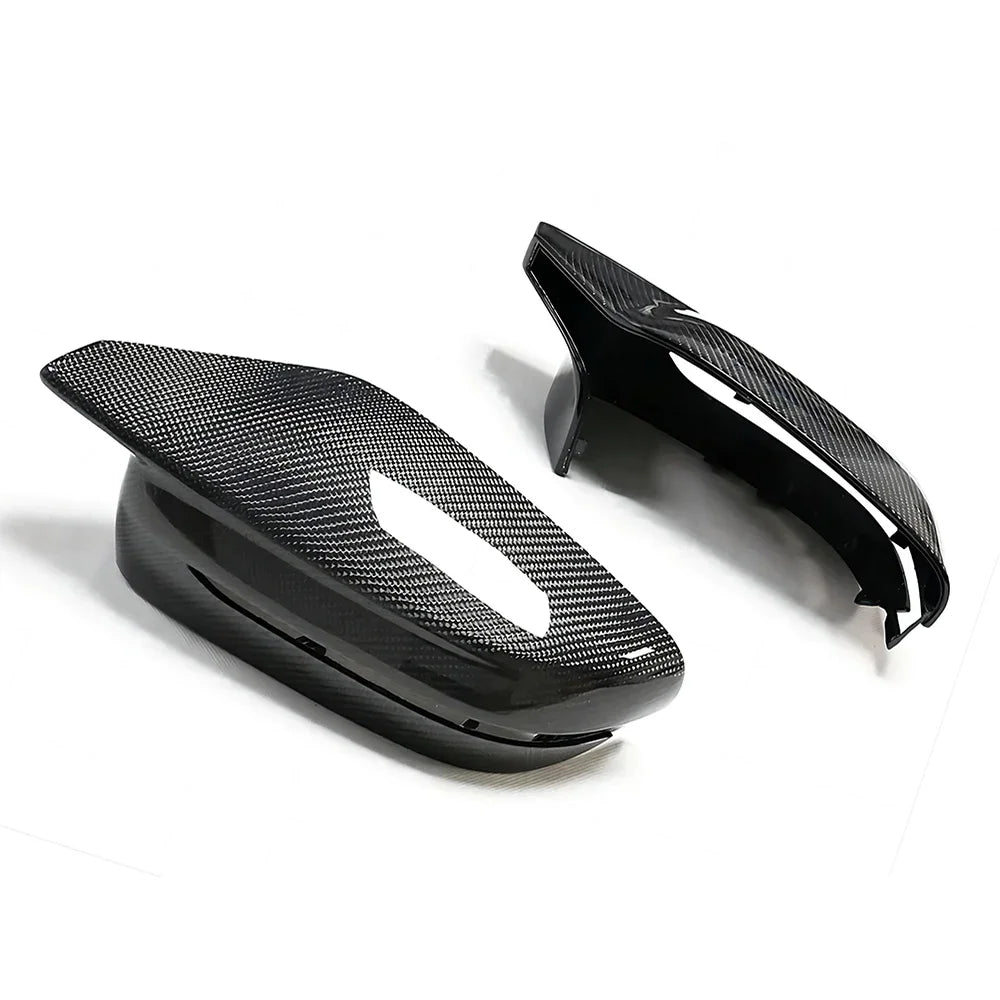 Carbon fiber side mirror covers for vehicles