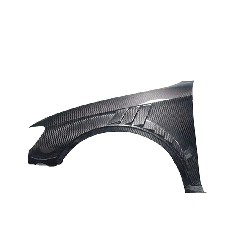 Sleek dry carbon fiber car fender with integrated vents