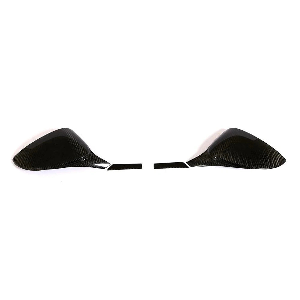 Black carbon fiber mirror caps for your vehicle