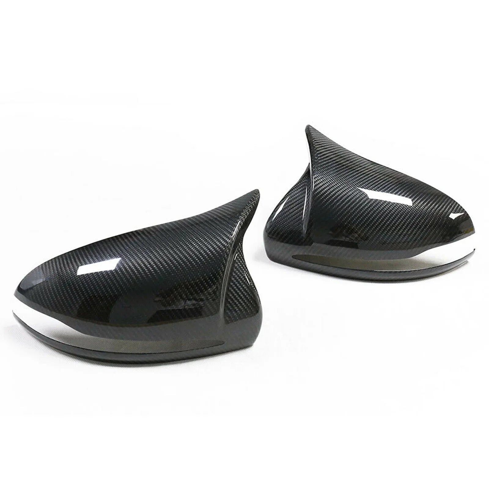 Dry carbon fiber side mirror covers for vehicles