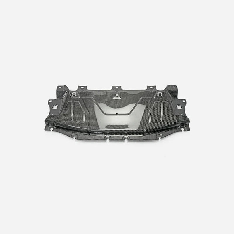 Molded dry carbon underbody shield for automotive protection