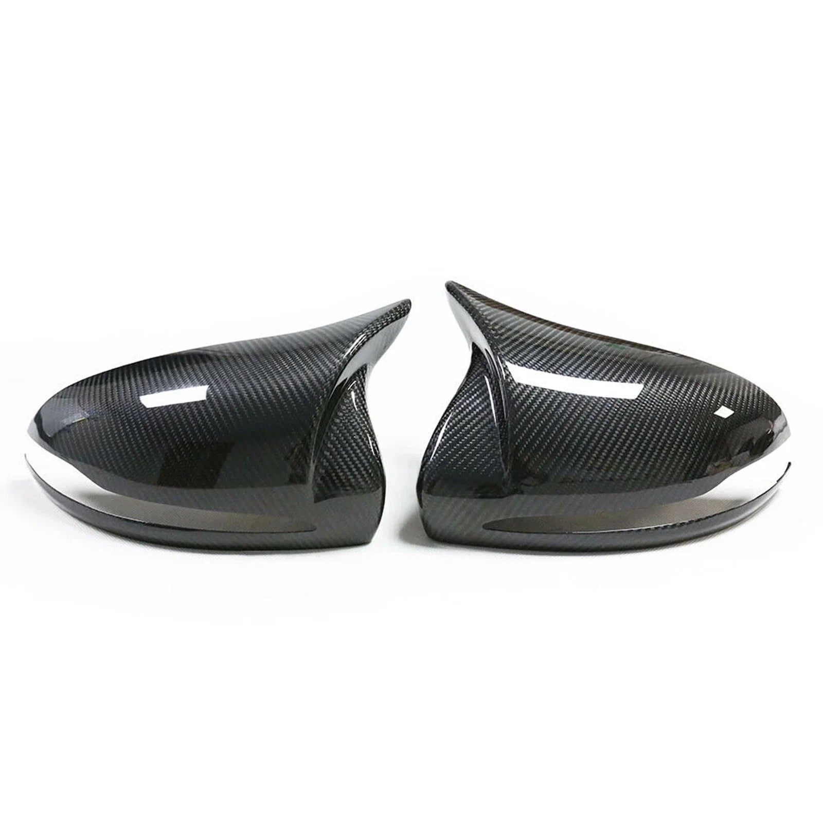 Dry carbon fiber side mirror covers for vehicles