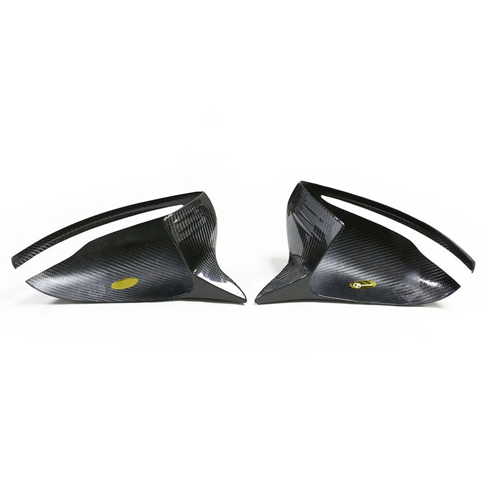 Dry carbon fiber side mirror covers for vehicles