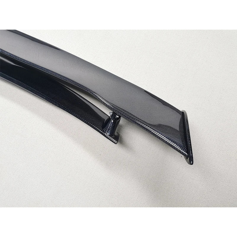 Curved carbon fiber automotive spoiler wing