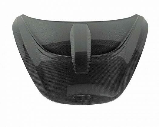 Sleek carbon fiber chin guard for helmets and masks