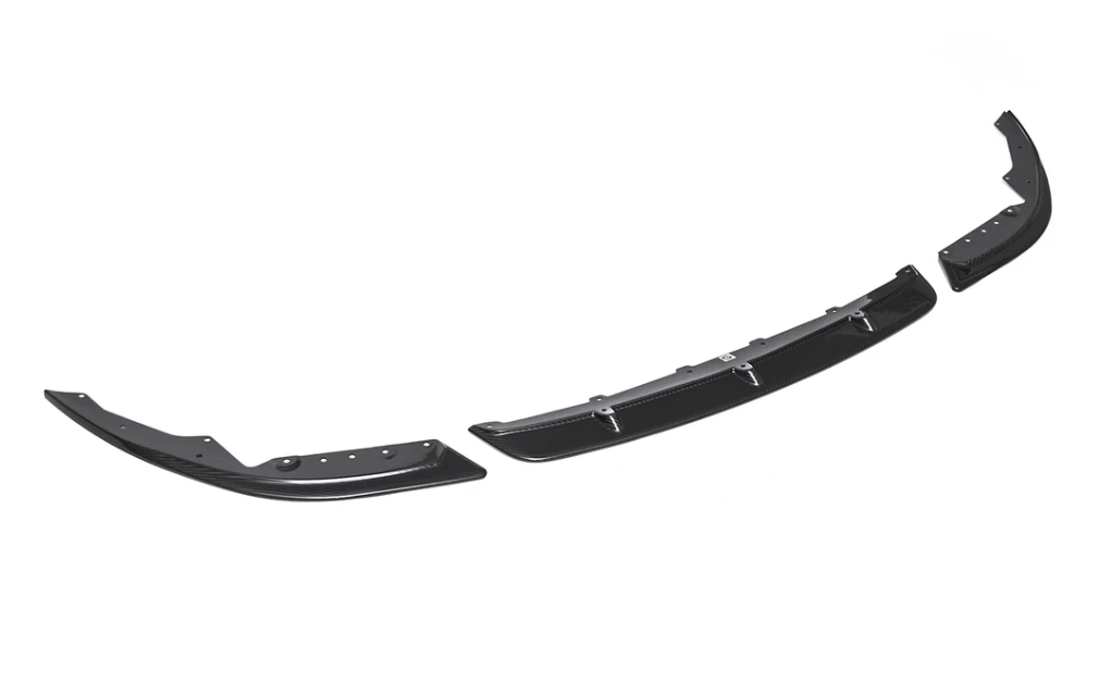 Carbon fiber front bumper lip for enhanced aerodynamics