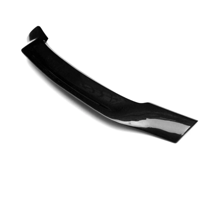 Black curved dry carbon fiber front spoiler or air dam