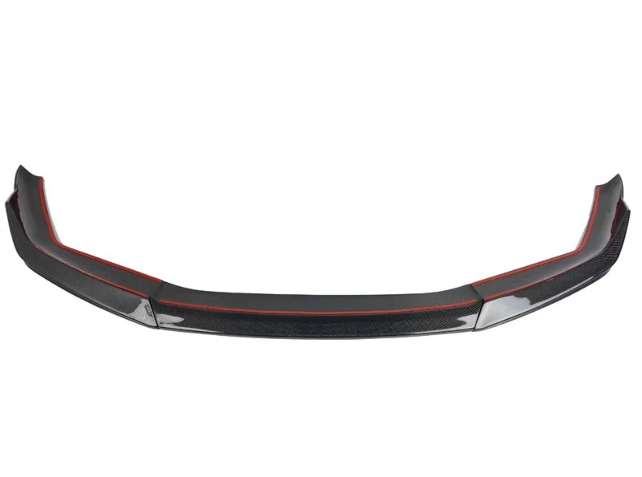 Carbon fiber front bumper lip for bmw f90 lci with red accents