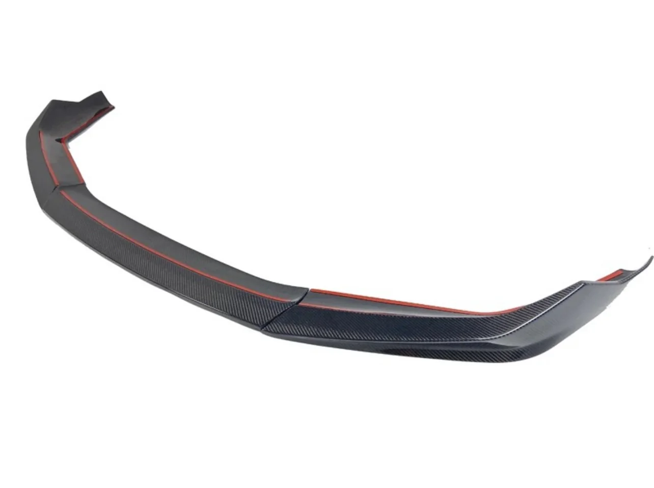 Carbon fiber front bumper lip for bmw f90 lci with red accents